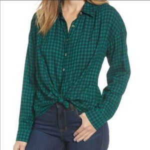 Ten Sixty Sherman Plaid button down shirt- Large